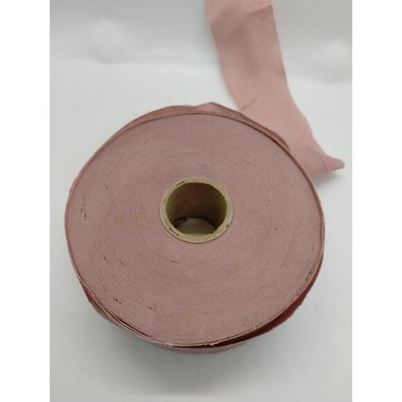Vintage Fabric Strip Roll Solid Design Dusty Pink 1.5” Wide - Unknown Length - Picture 4 of 4